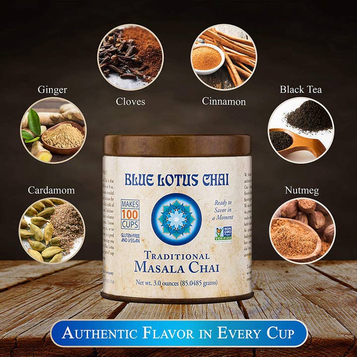 Traditional Masala Chai by Blue Lotus Chai Company - (3oz. Tin)