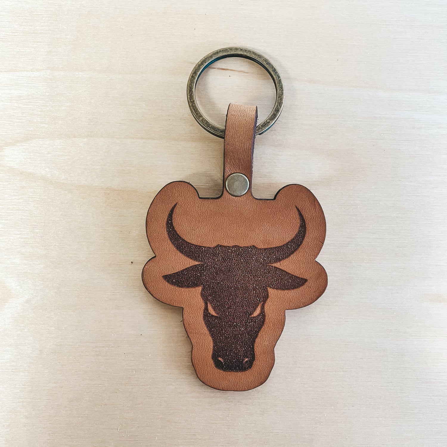 Bull Cutout Keychain