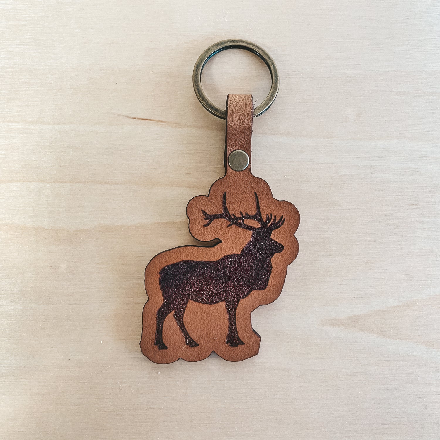 Elk Cutout Keychain