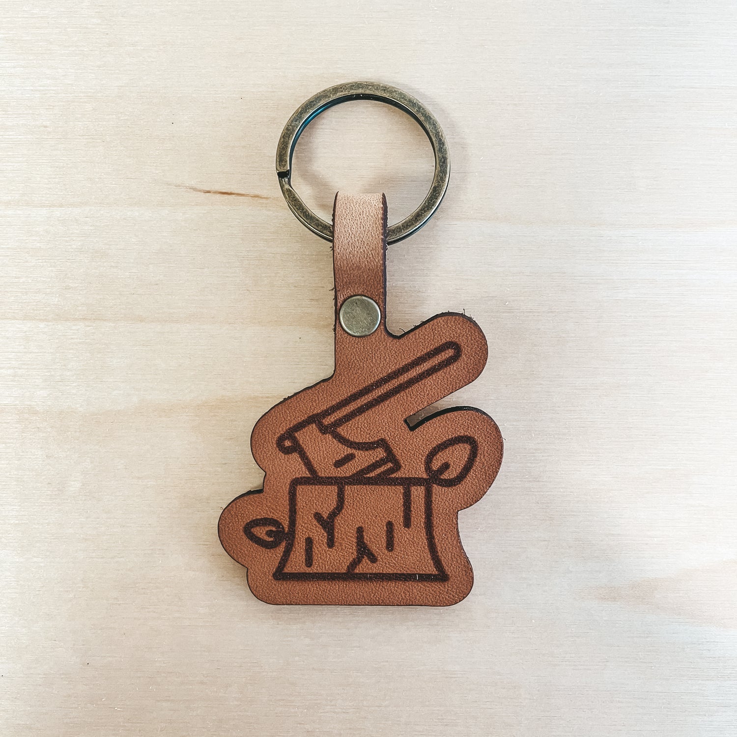 Lumberjack Cutout Keychain