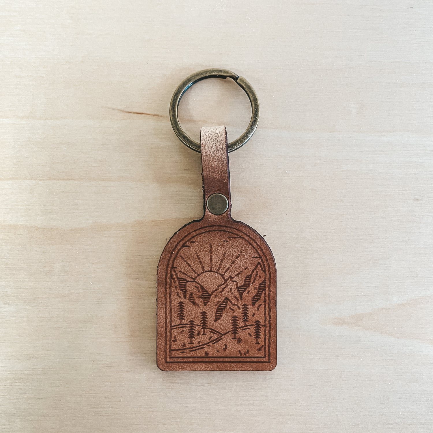 Serene Sunrise Cutout Keychain