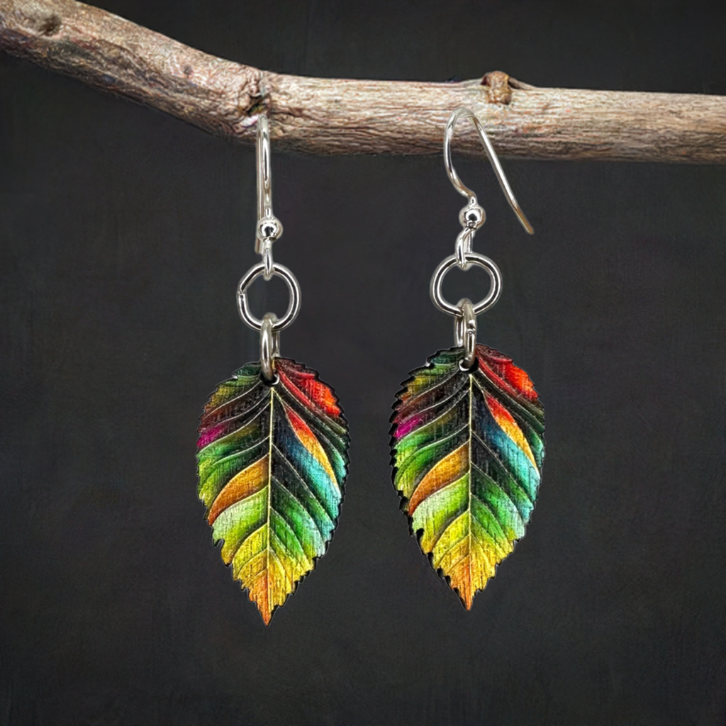 All Seasons Leaf Blossom Earrings by Green Tree Jewelry