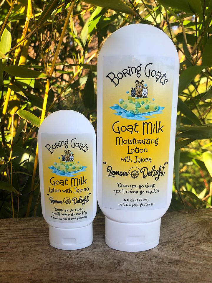 Goat Milk Lotion Lemon Delight by Boring Goats (6 Fl Oz)