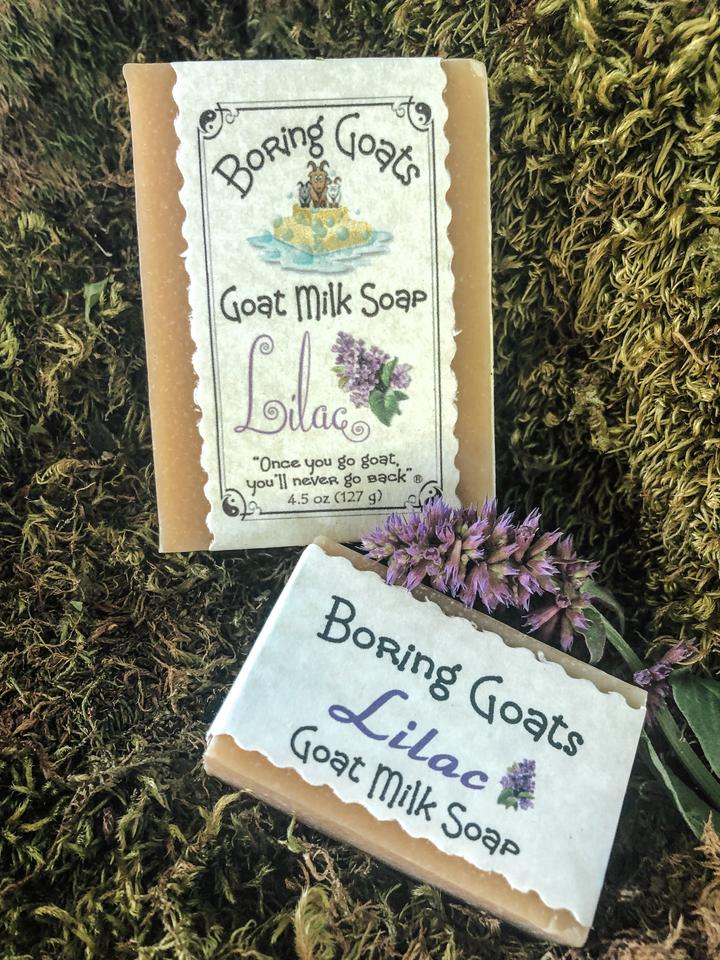 Lilac Goat Milk Soap by Boring Goats  (Full Bar)