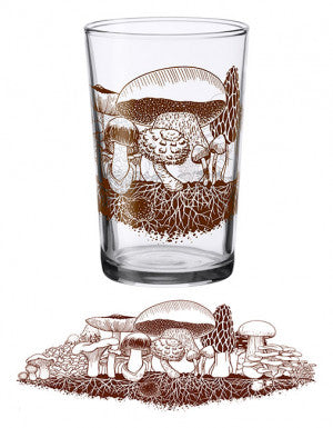 Juice Glasses - Vintage Mushroom Design - Down To Earth