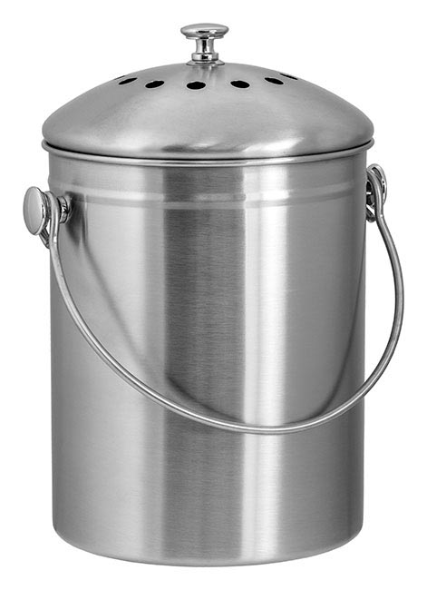 Down To Earth Stainless Steel Compost Pail