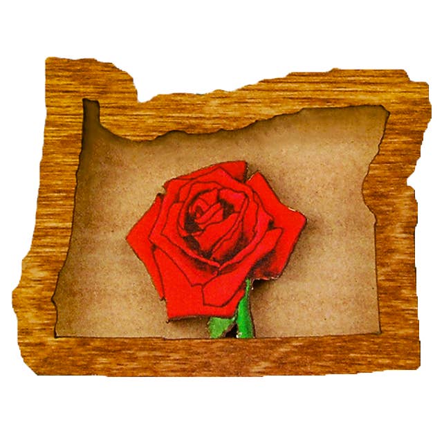 Refrigerator Magnet Oregon Rose