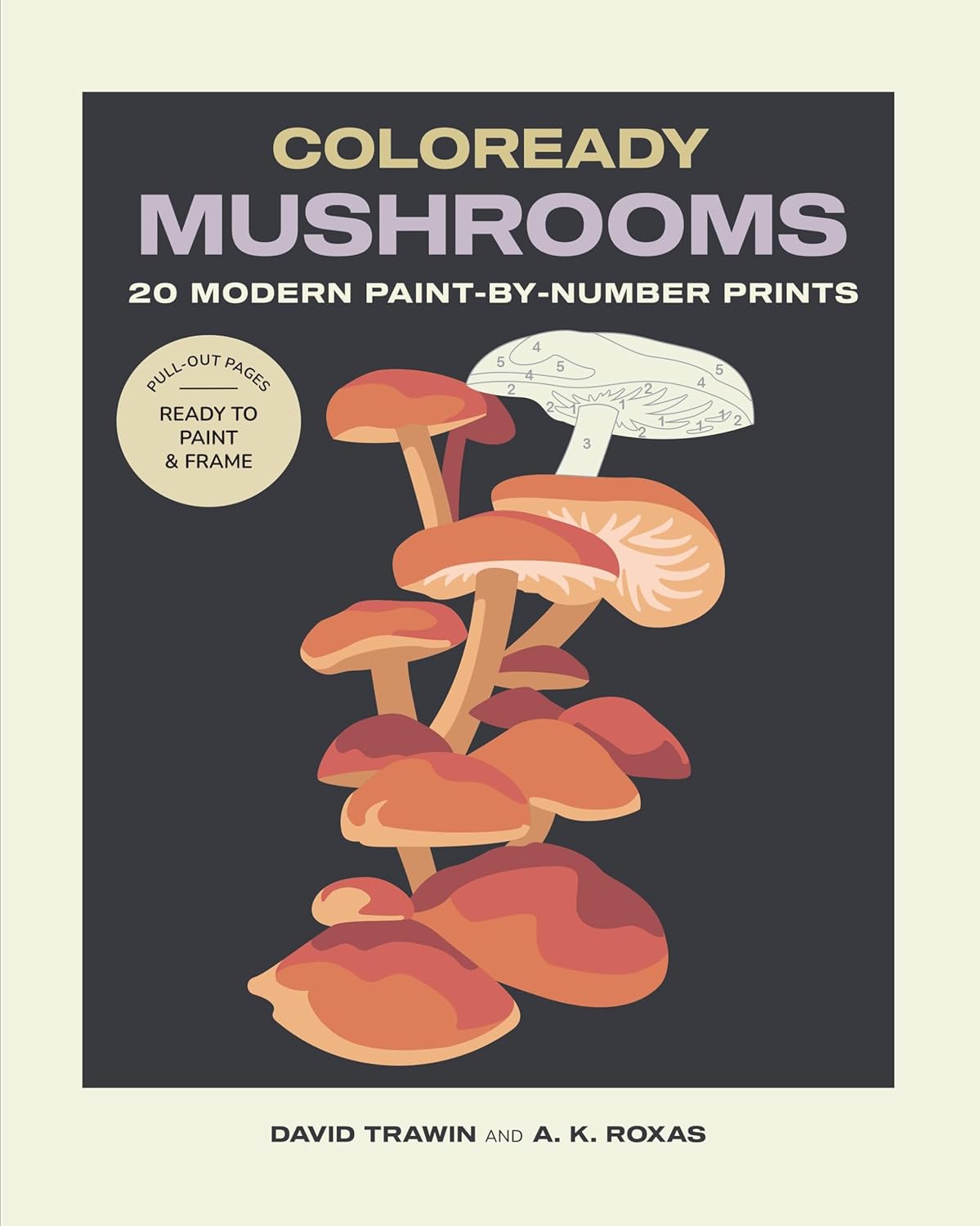 Coloready Mushrooms: 20 Modern Paint by-Number Prints