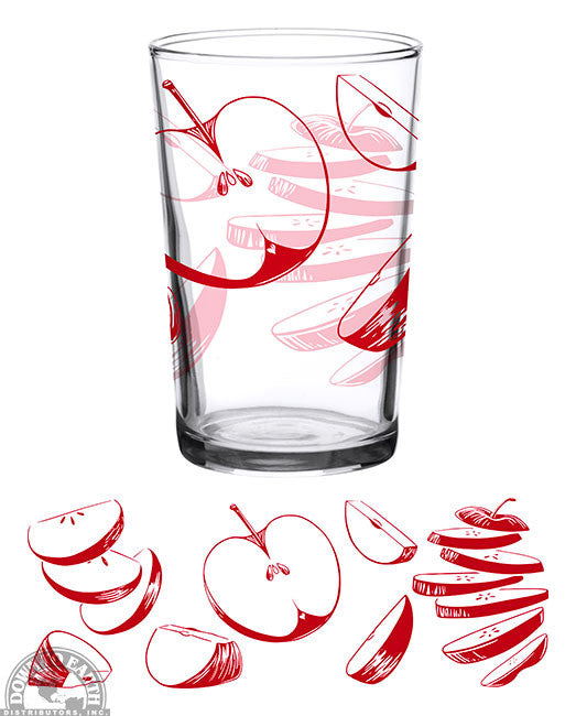 Juice Glasses - Vintage Apple Design - Down To Earth