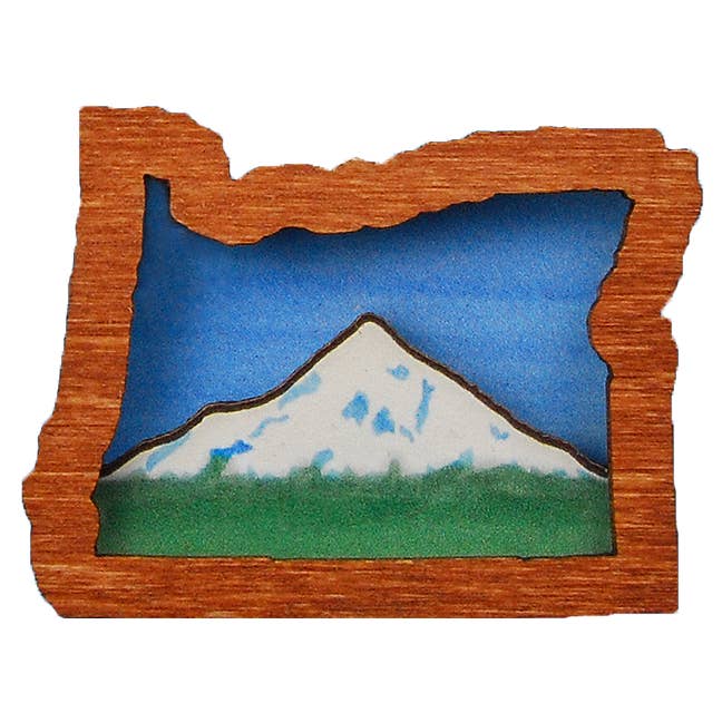 Oregon Blue Hood Refrigerator Magnet