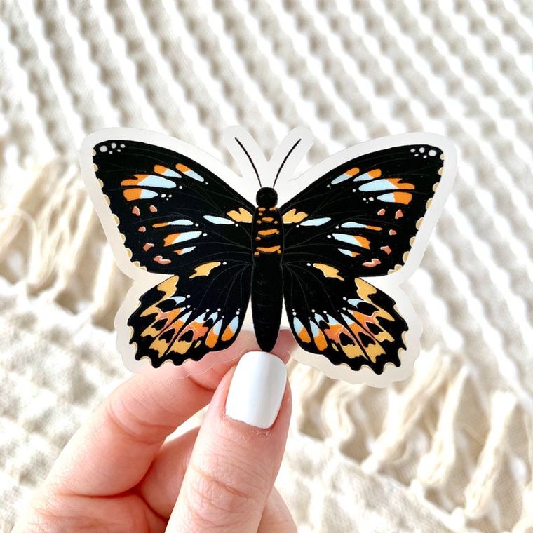 Malachite Butterfly Sticker by Elyse Breanne Design