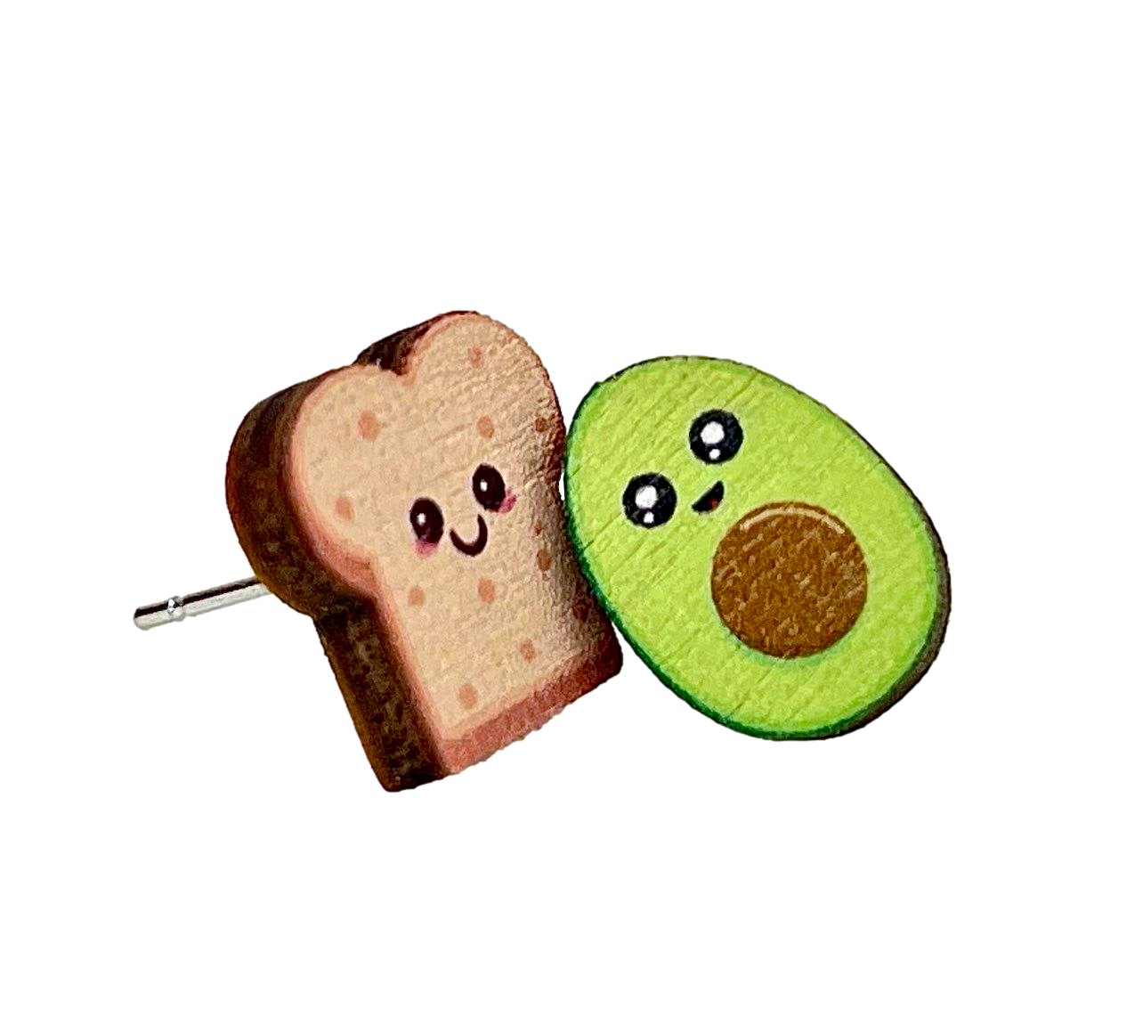 Avocado Toast Stud Earrings by Green Tree Jewelry