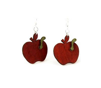 Teacher's Apple Earrings by Green Tree Jewelry