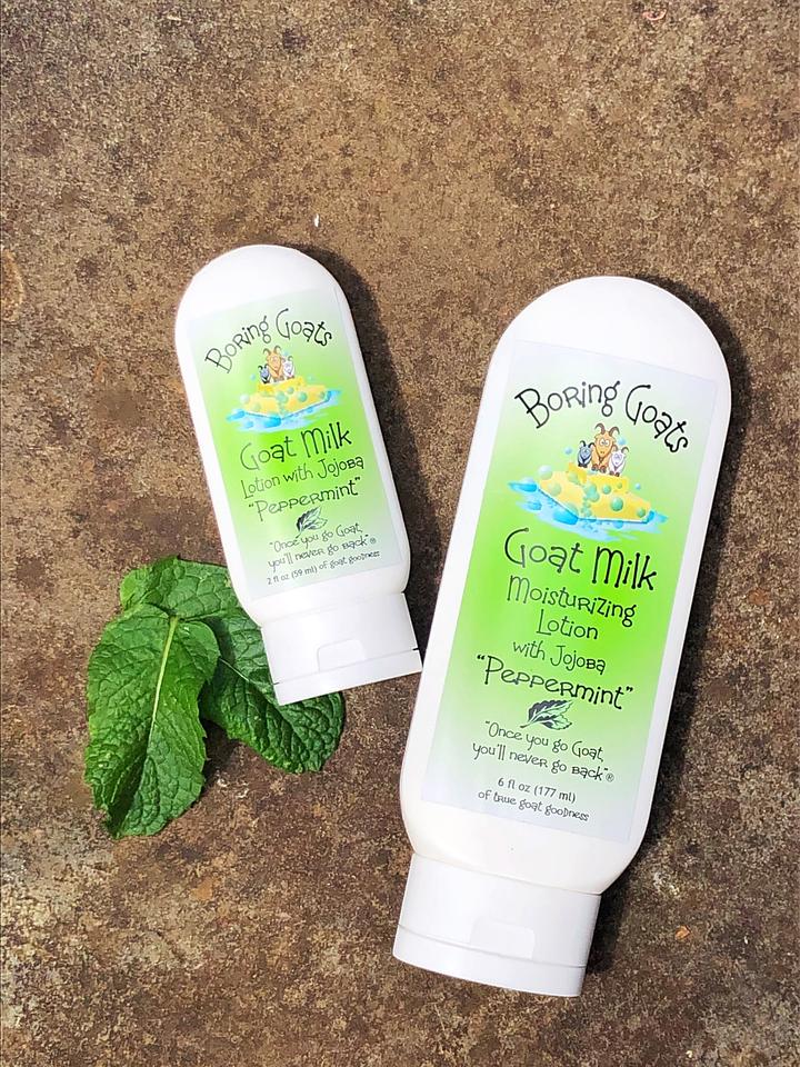 Goat Milk Lotion Peppermint by Boring Goats  (2 Fl Oz)