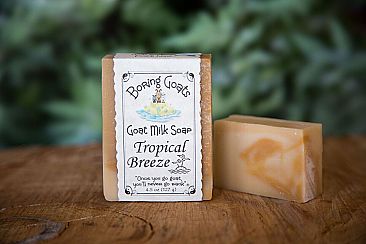 Tropical Breeze Goat Milk Soap by Boring Goats  (Full Bar)