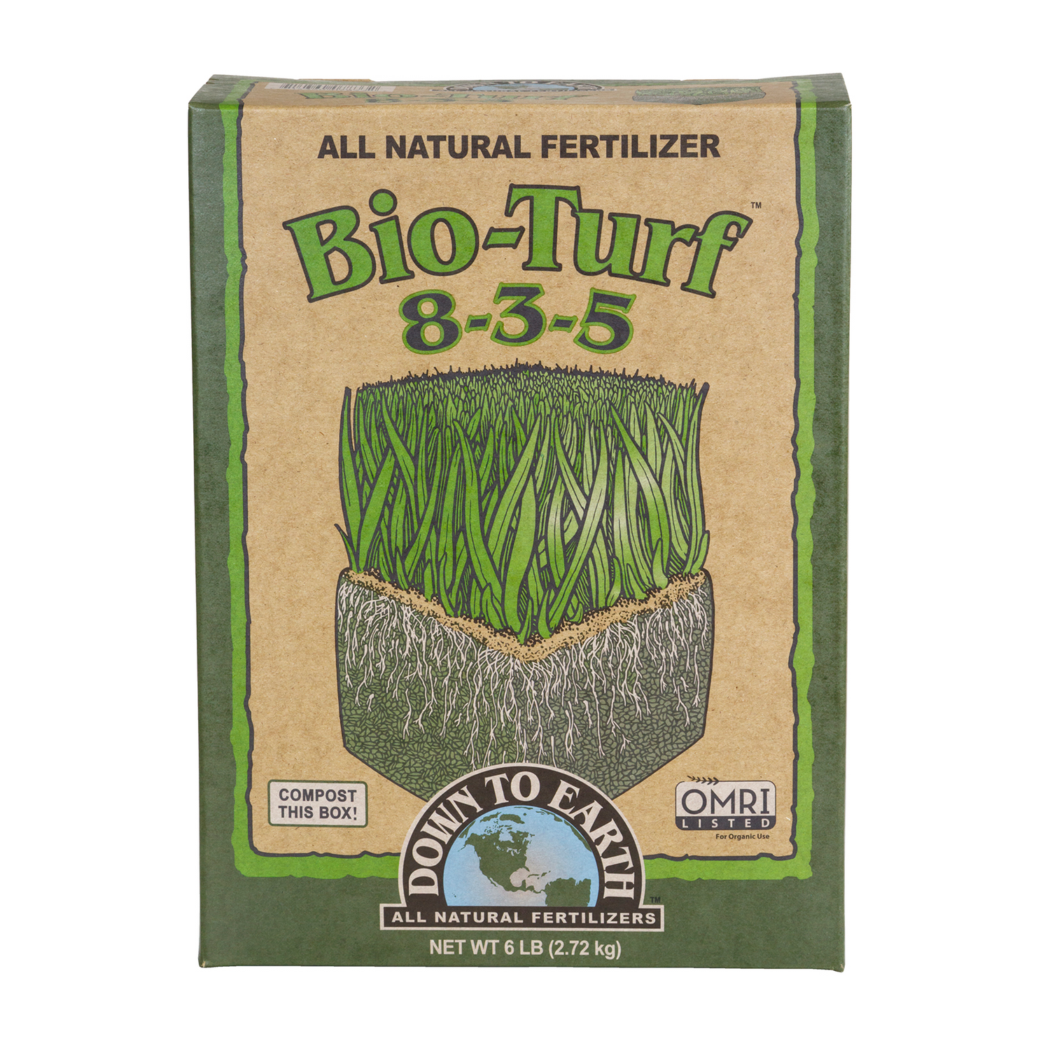 Down To Earth Bio-Turf All Natural Fertilizer 8-3-5