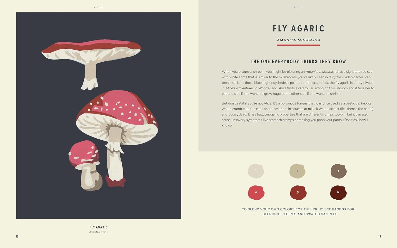 Coloready Mushrooms: 20 Modern Paint by-Number Prints