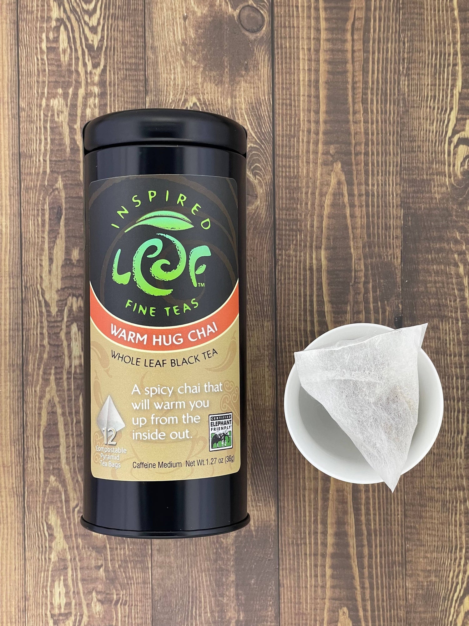 Warm Hug Chai by Inspired Leaf Teas - Tin of 12 pyramid tea bags