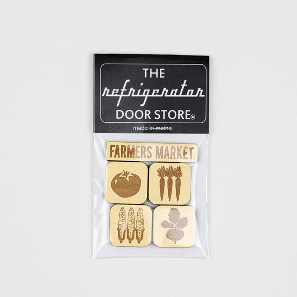 Farmers Market Set (Yellow) Refrigerator Magnets