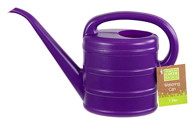 Plastic Watering Can - Down To Earth Purple (1L)