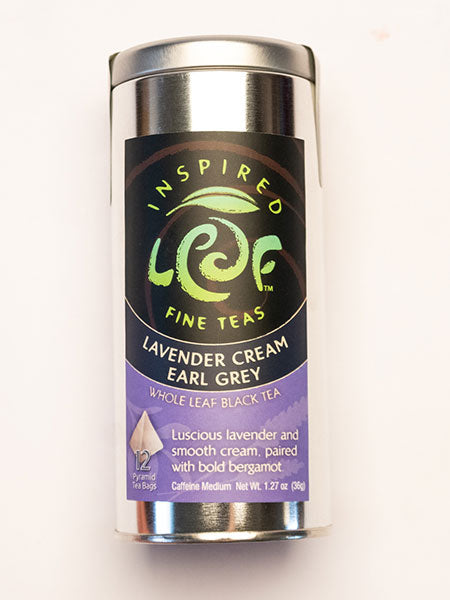 Lavender Cream Earl Grey by Inspired Leaf Teas (12 pyramid tea bags)