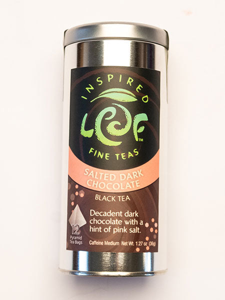 Salted Dark Chocolate Black Tea by Inspired Leaf Teas (12 pyramid tea bags)