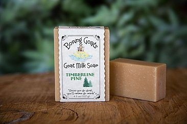 Timberline Pine Goat Milk Soap by Boring Goats (Full Bar)