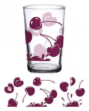 Juice Glasses - Vintage Cherries Design - Down To Earth