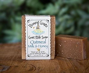 Boring Goats - Oatmeal Milk & Honey Goat Milk Soap - Full Bar