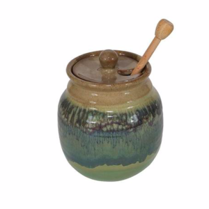 Clay in Motion - Honey Pot with Honey Stick | Mountain Meadow