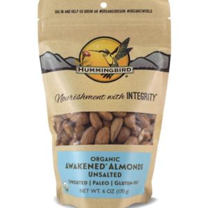 Hummingbird Wholesale - AWAKENED® ALMONDS, UNSALTED - 6oz